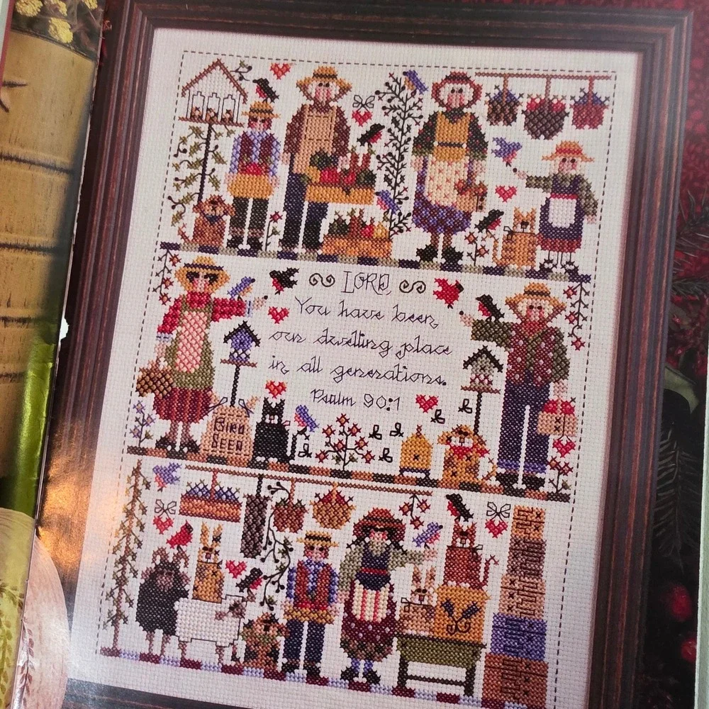 Cross Country Stitching August 2006 Cross Stitch Patterns Primitive Folk Art OOP